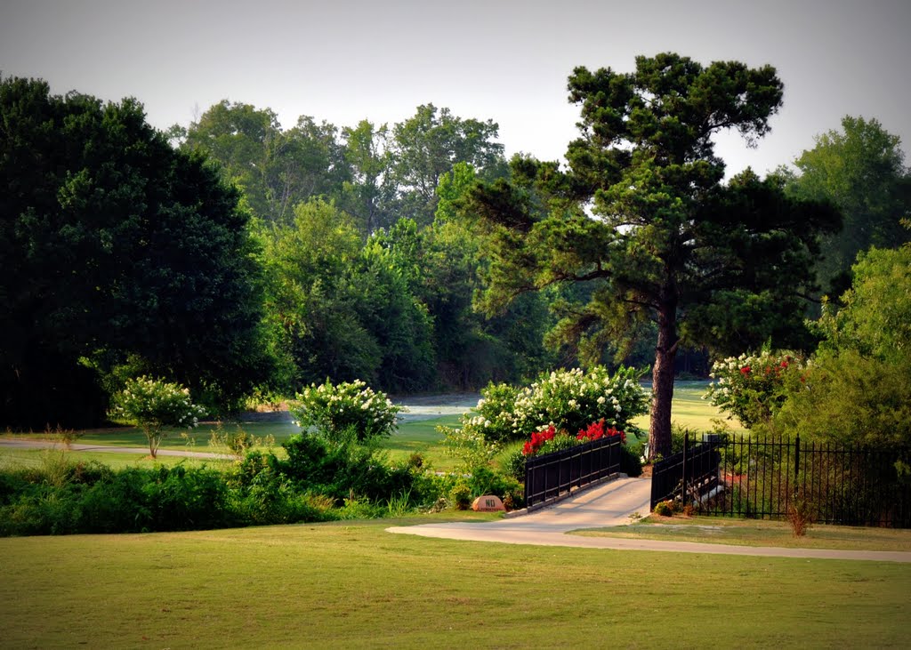 Walkway to the green on the Links in Tuscaloosa, Alabama