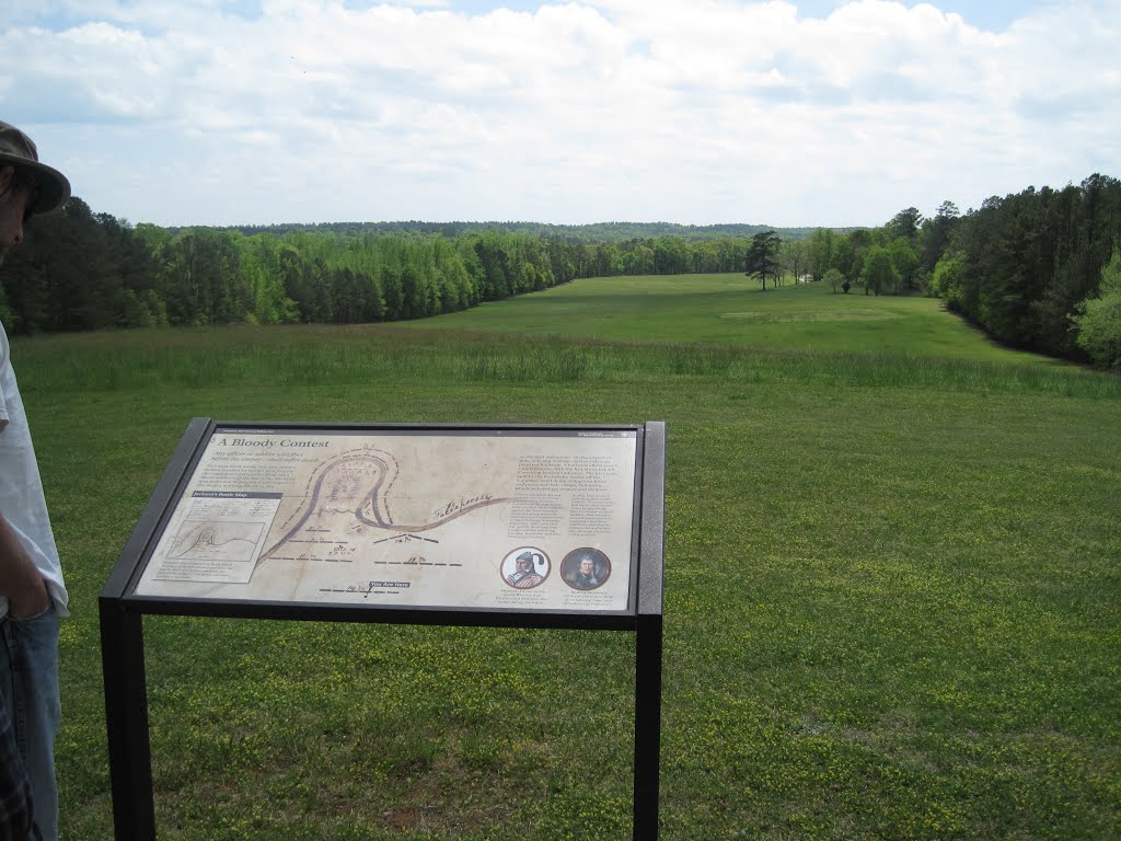 Looking toward the battle line