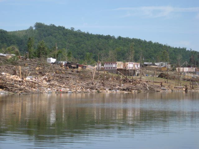 Tornado damage, Shoal Creek waterfront