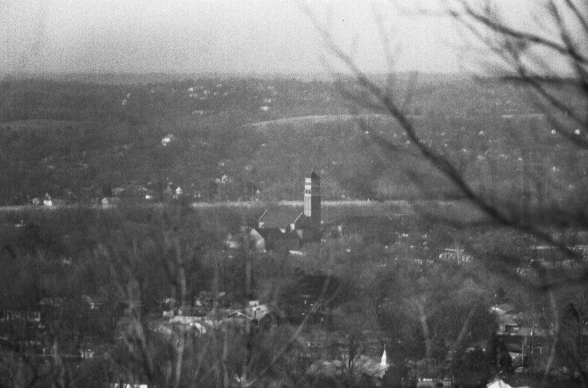 East Lake United Methodist Church viewed from atop Ruffner Mountain. Birmingham, Alabama. 1/1983.
