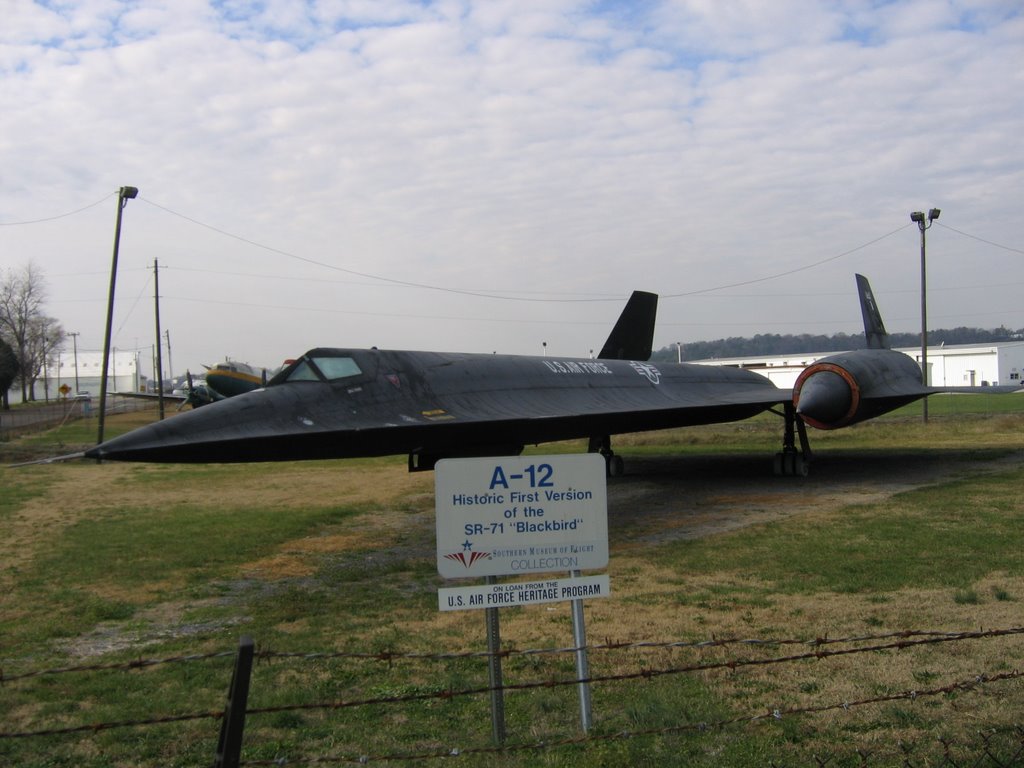 Blackbird, Southern Museum of Flight, Birmingham, A-12 Historic First Version of the SR 71 Blackbird