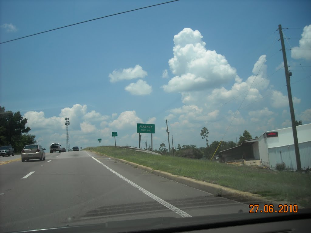 Entering Alabama State, from Florida