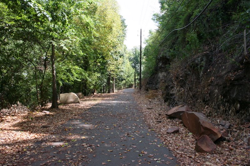 Red Mountain Trail. A former railroad line that serviced the ore mines along the mountain. 8/20/2007