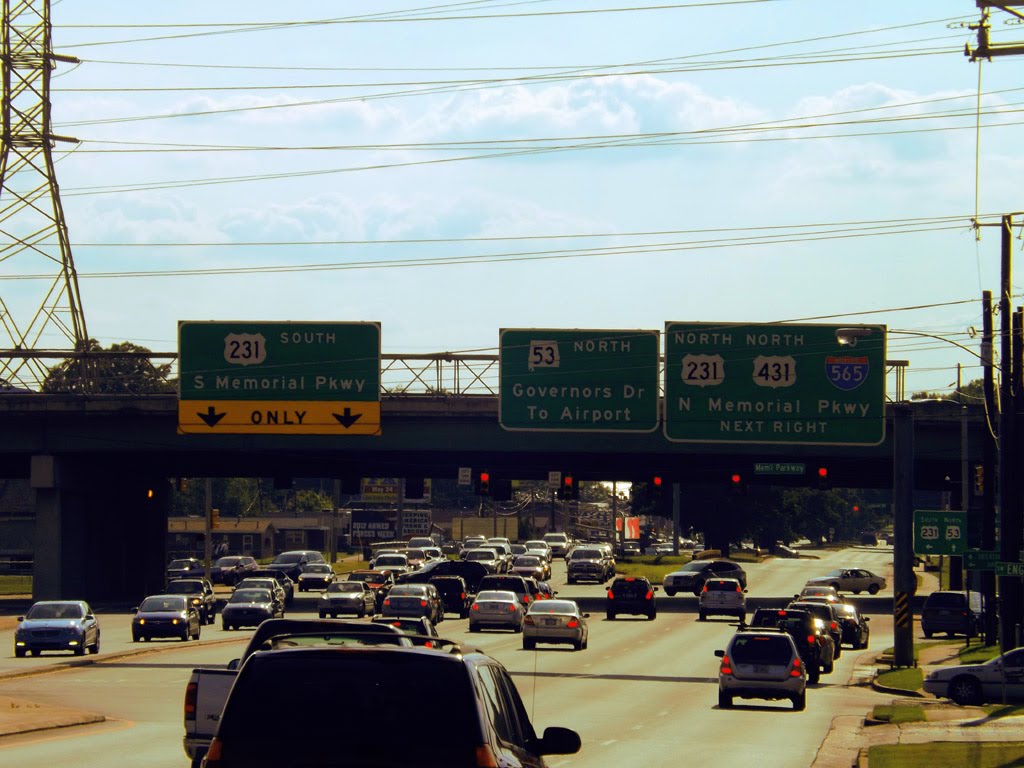 Busy traffic under the overpass