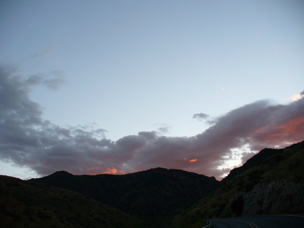 Sun Down above Jerome AZ
