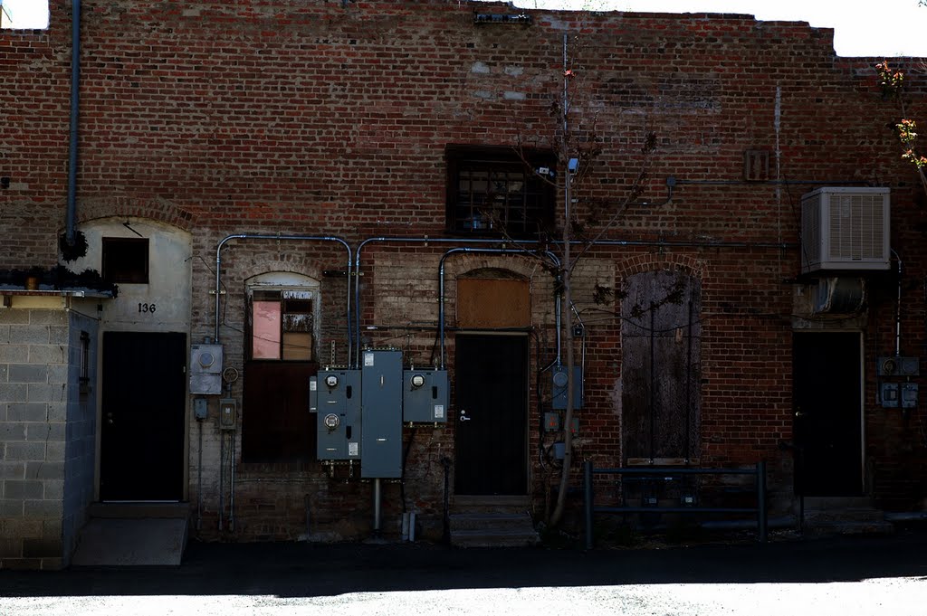 Alleys of Prescott Tour; 1900 era brick behind Wiskey Row