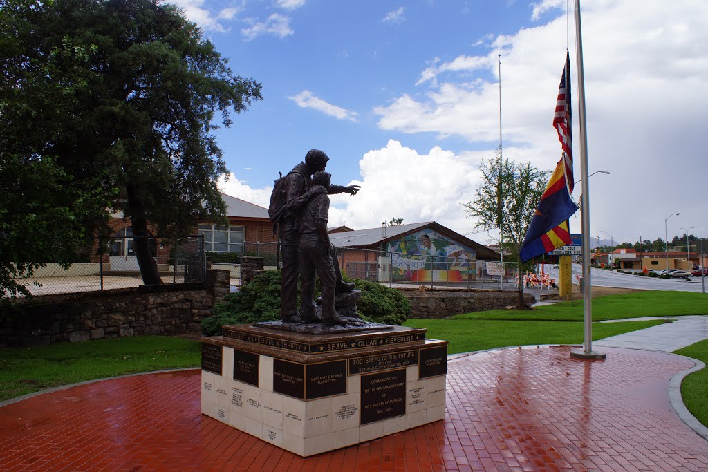 2013, Boy Scout Statue, Miller Valley School, Prescott, AZ