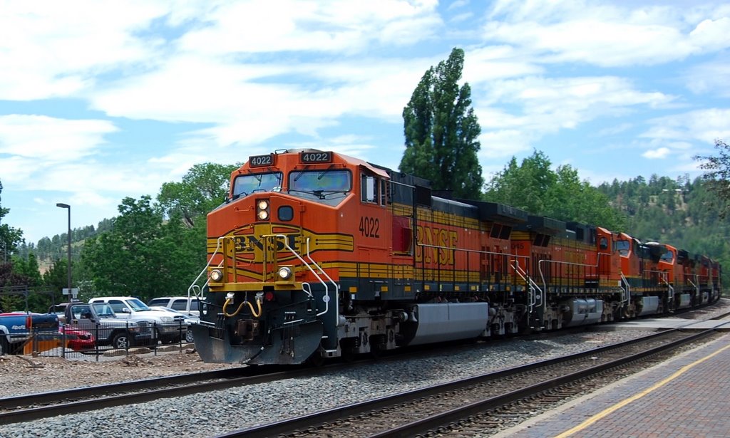 Ten locos on a freight train at Flagstaff