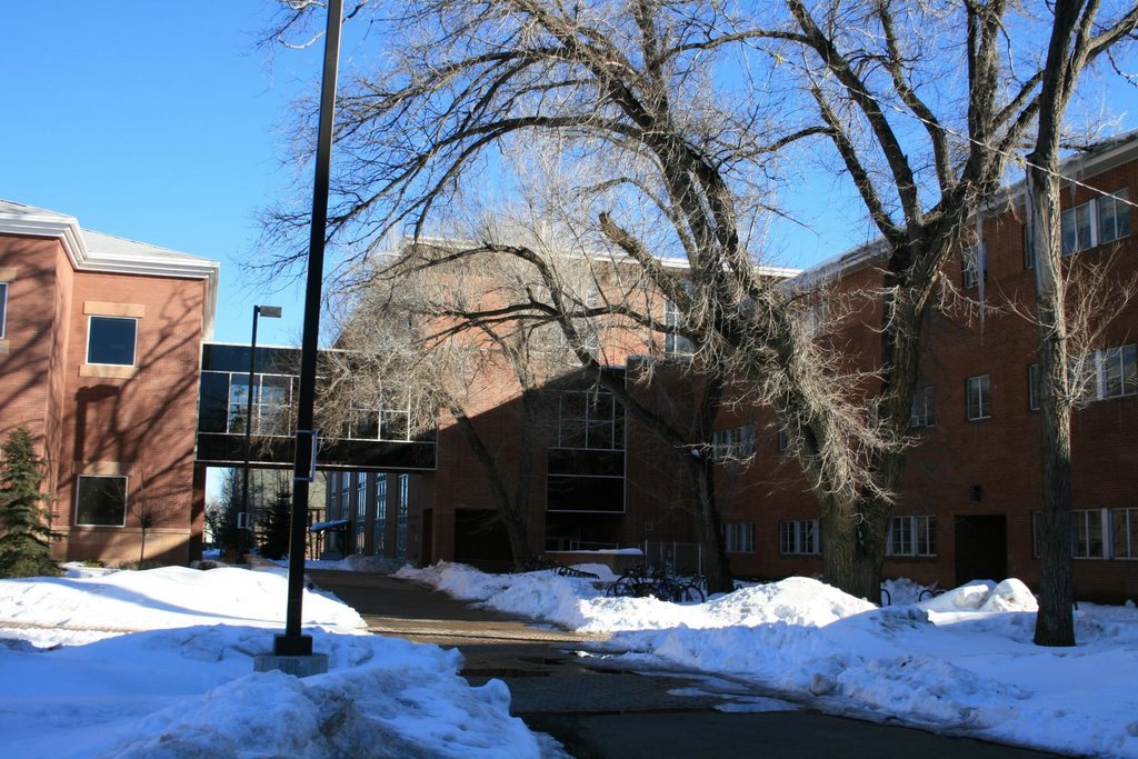 Northern Arizona University - Physical Sciences building (right) and the Wettaw Biology and Biochemistry building