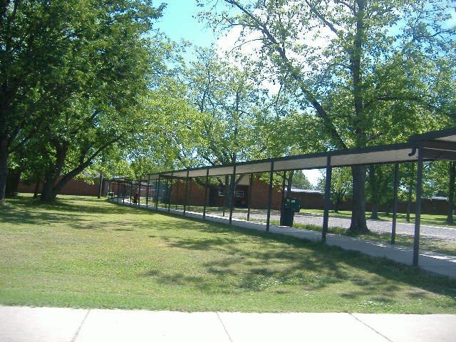 Atkins High School Covered Sidewalk From Old To New School