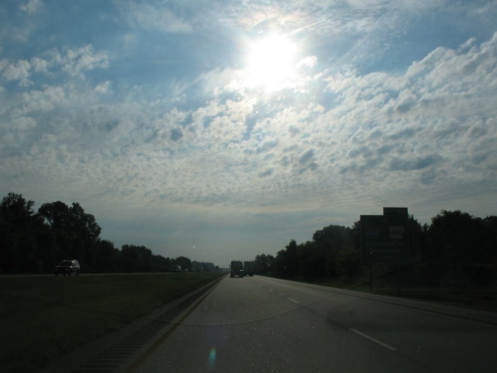 Broken clouds on 40