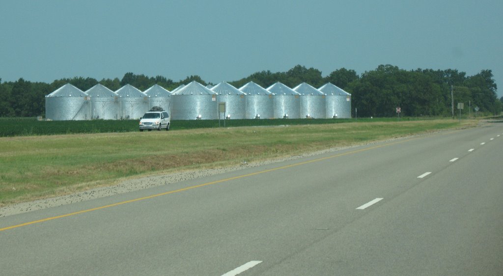 Bank of silos near 165
