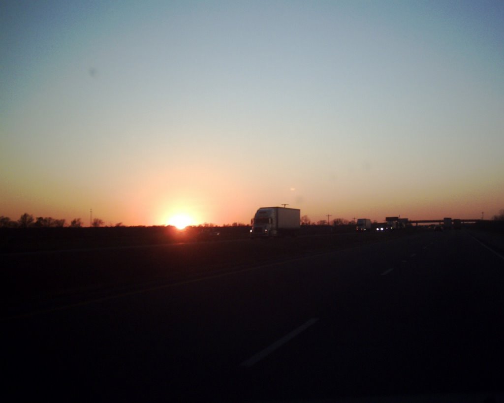 Sunset on I40 West of Memphis