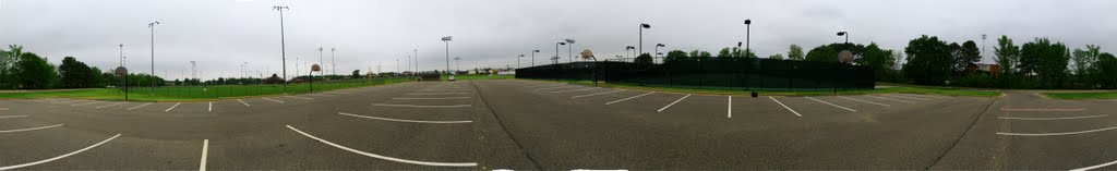Panoramic of Harding University Courts