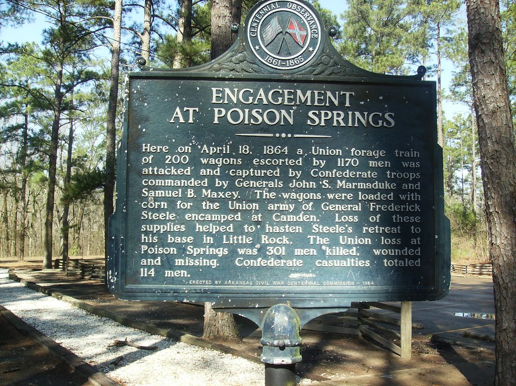 Poison Springs Battlefield Historical Marker, Ouachita County, Arkansas