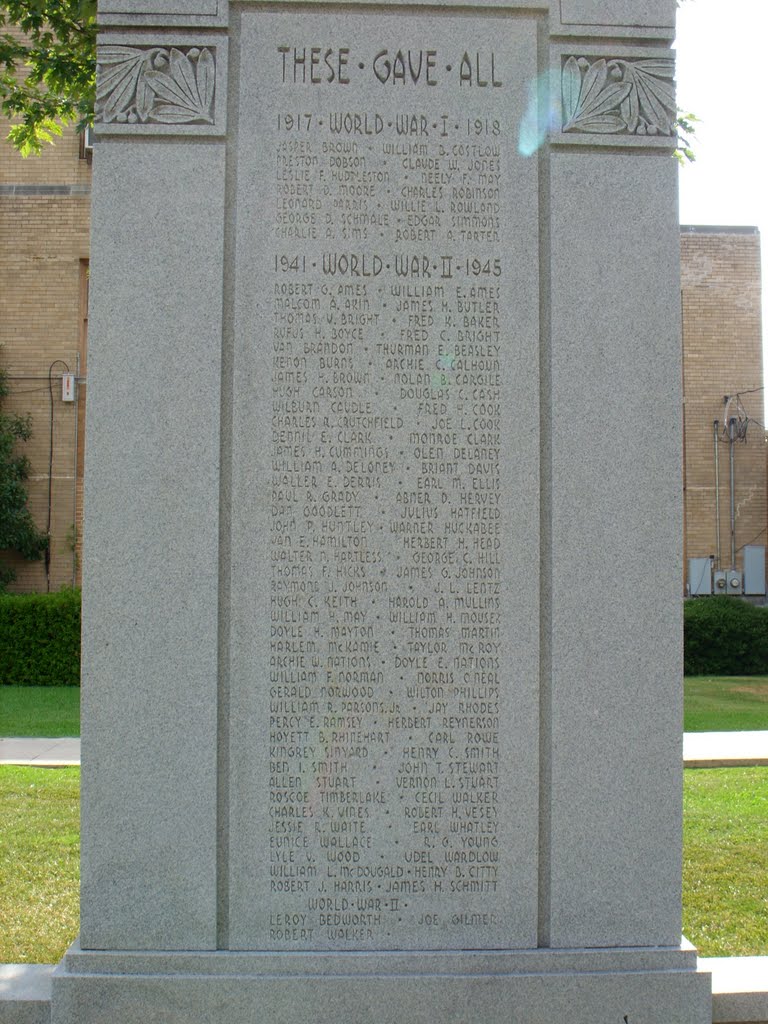 Hempstead County World War 1 and 2 Memorial