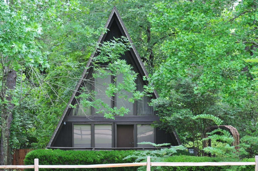 A-framed house