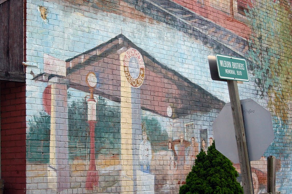 2010, Hardy, Ar, USA - wall mural