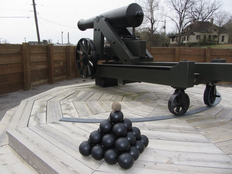Willy Womabt doing his cannonball impression at Fort Curtis, Helana, AR.