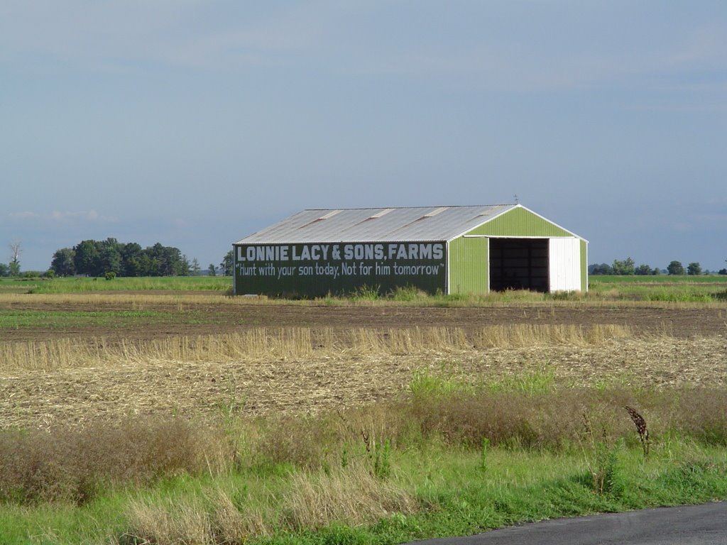 Tractor Shed with a message