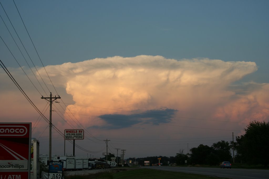 Clouds building up over Springdale, AR