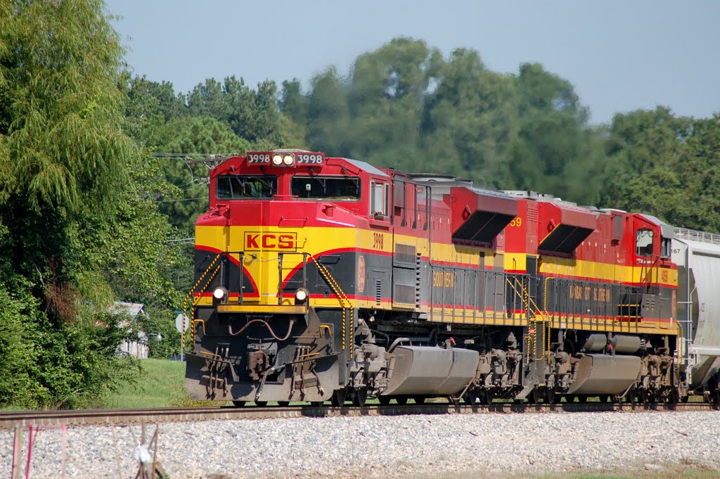 Kansas City Southern Railroad Locomotives No. 3998 and No. 4059 at Rodessa, LA