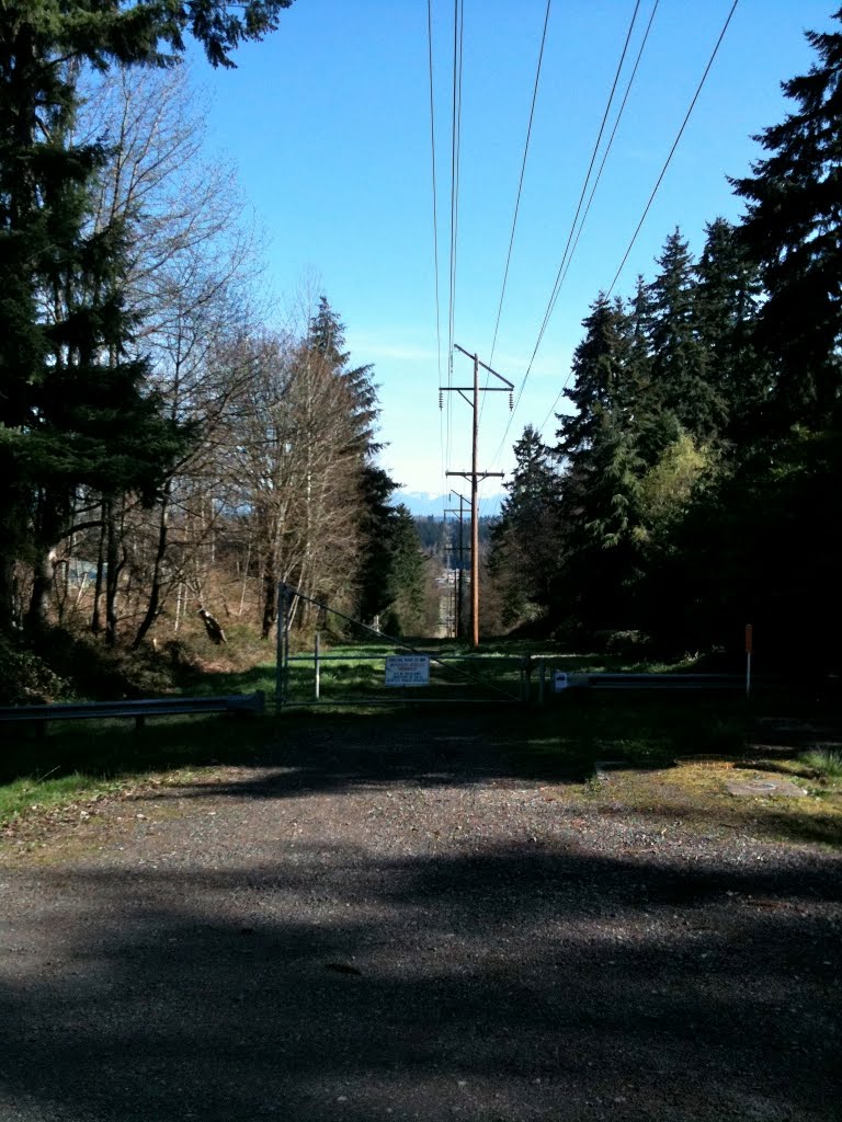 Looking down the Tolt Pipeline Trail from Norway Hill