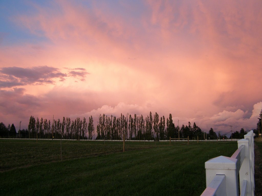 Sunset over Bothell Sports Fields