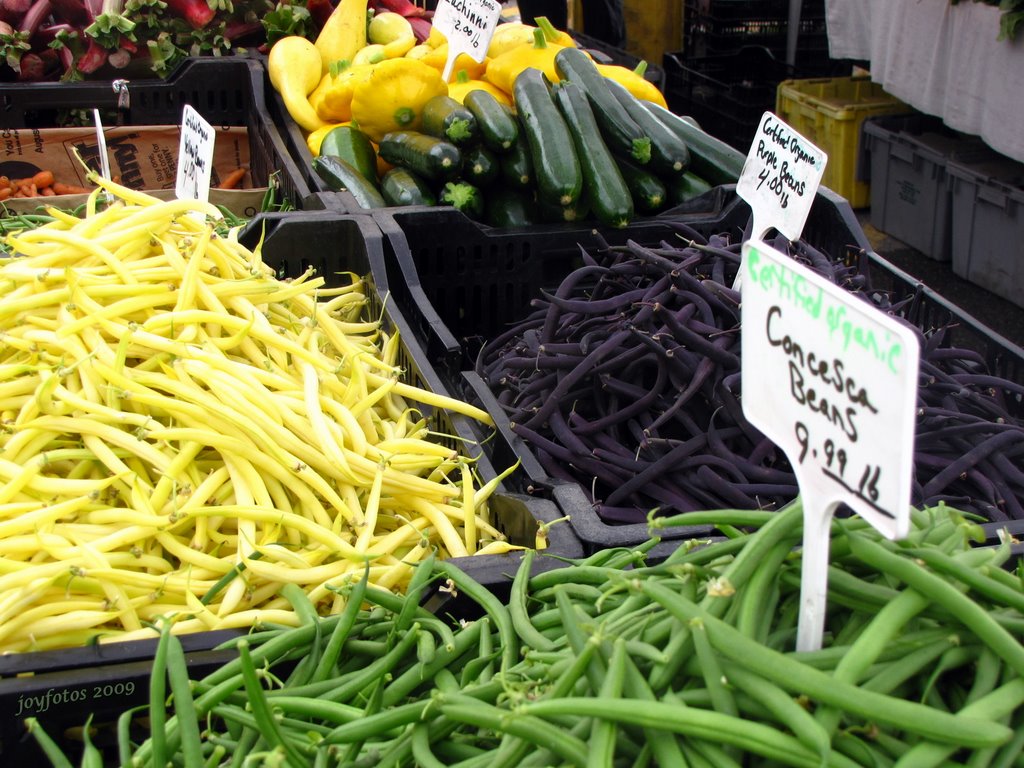 Green beans, yellow beans, black beans & summer squash.......get your pocketbook ready!