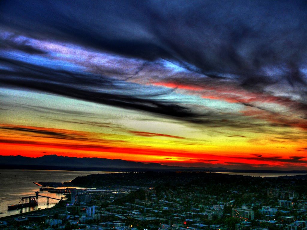 Seattle Space Needle Sunset