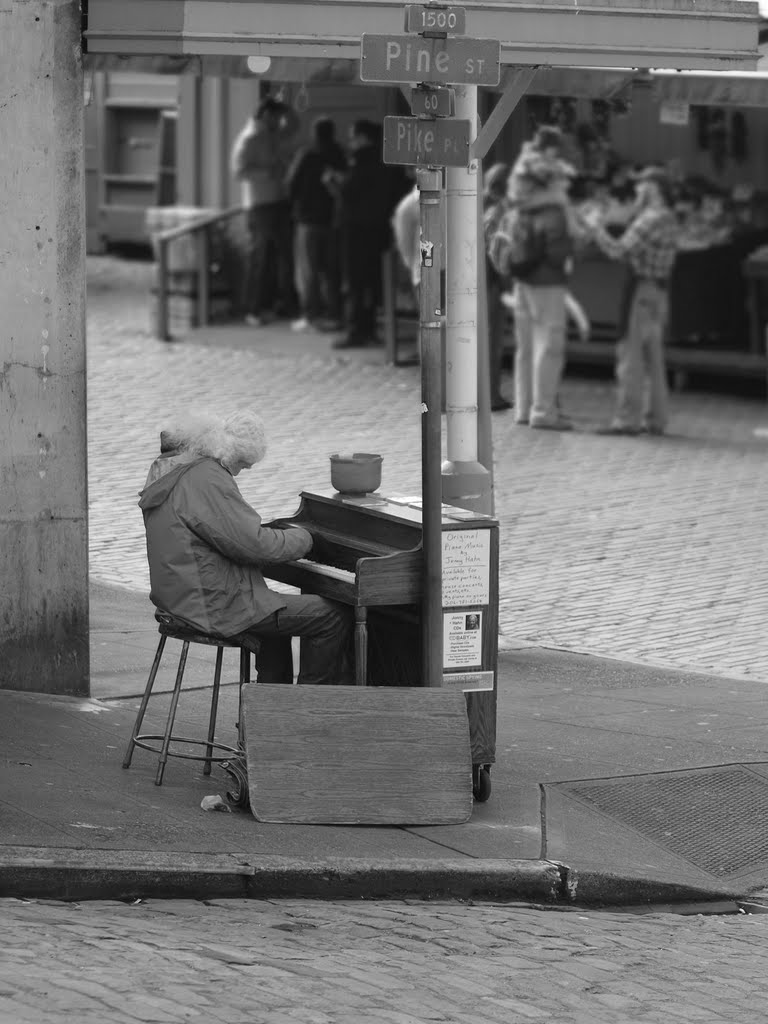 Street Pianist at Pike and Pine Seattle