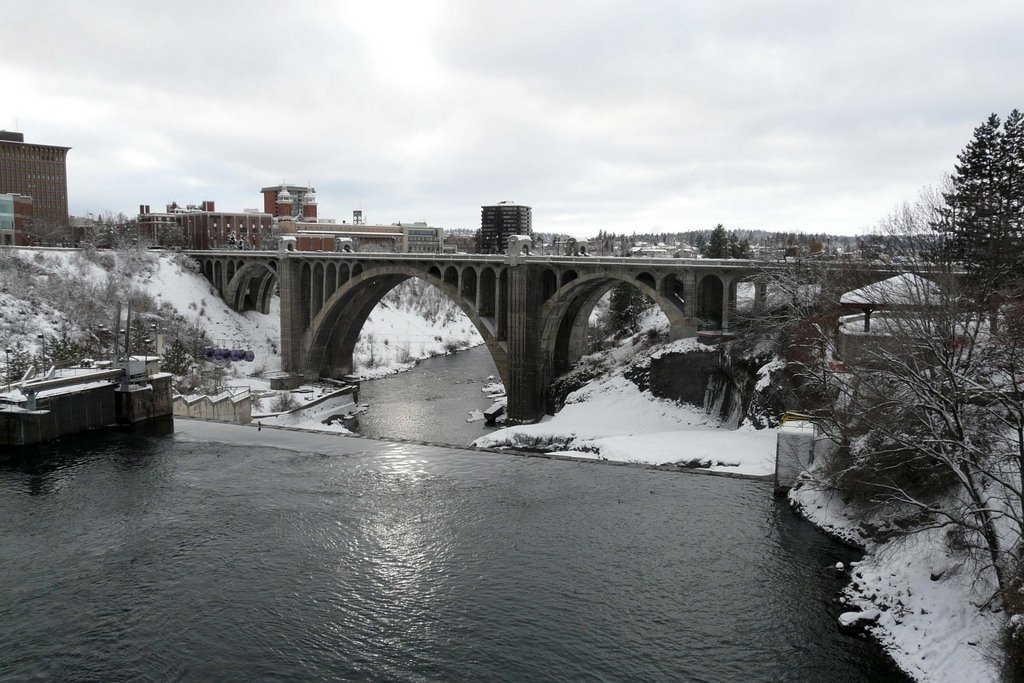 The Monroe Street Bridge and Spokane River