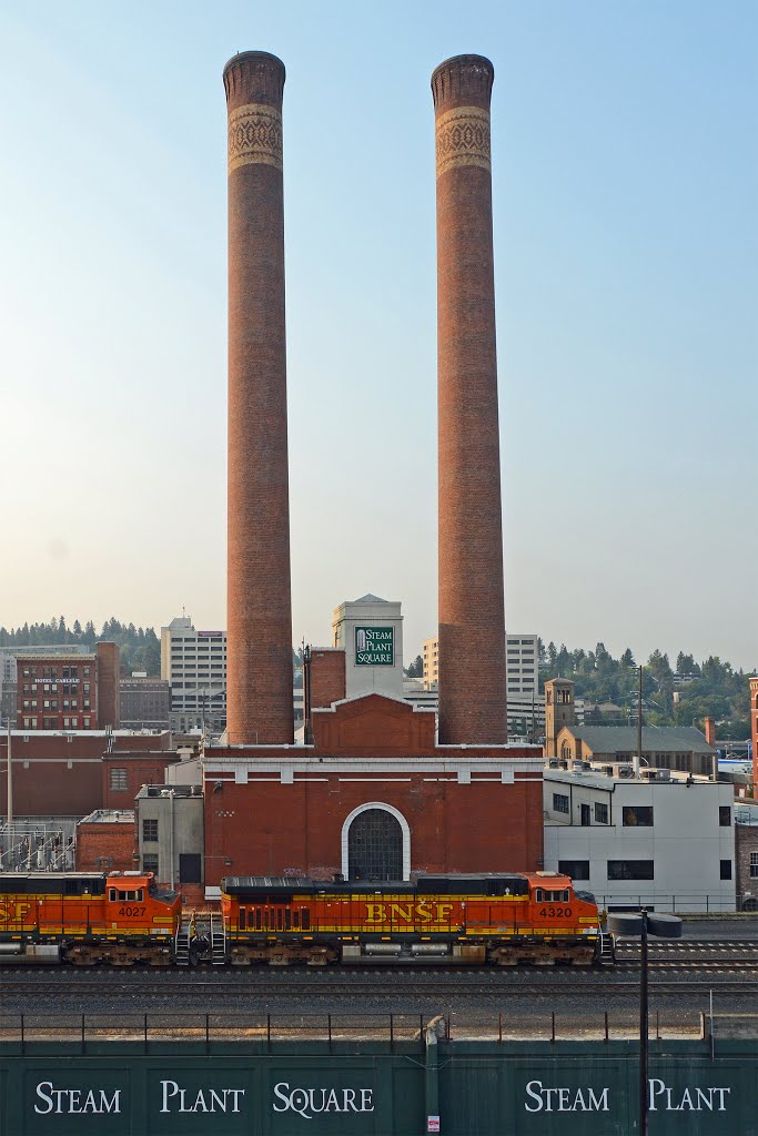 Steam Plant Square (with BNSF engine)
