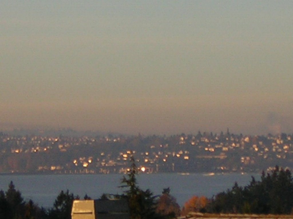 View From Bellevue to Lake WA and Seattle