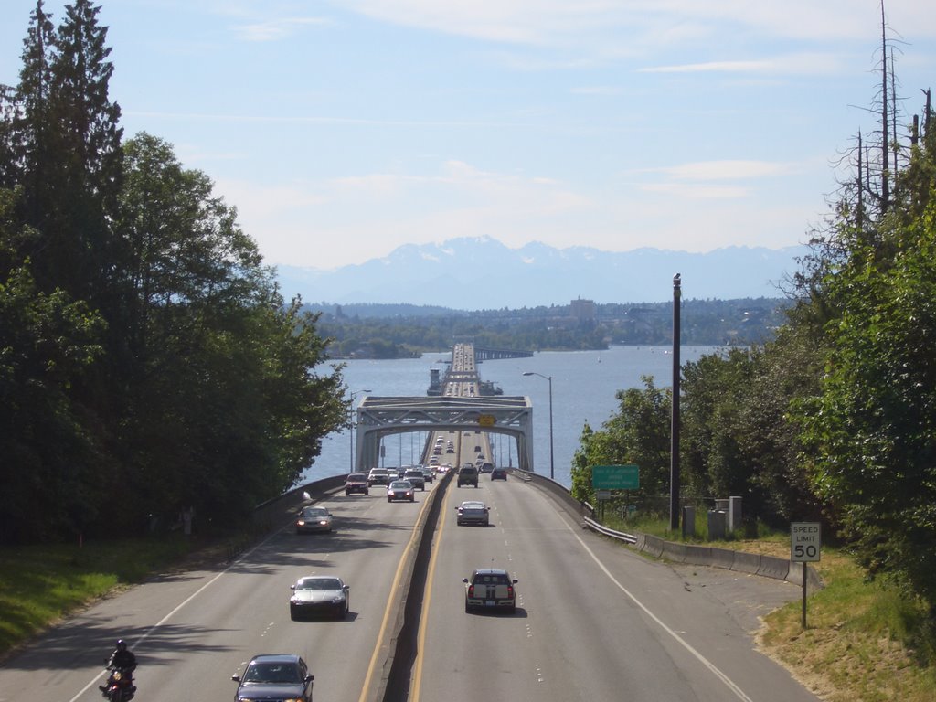 SR-520 Floating Bridge and Olympics