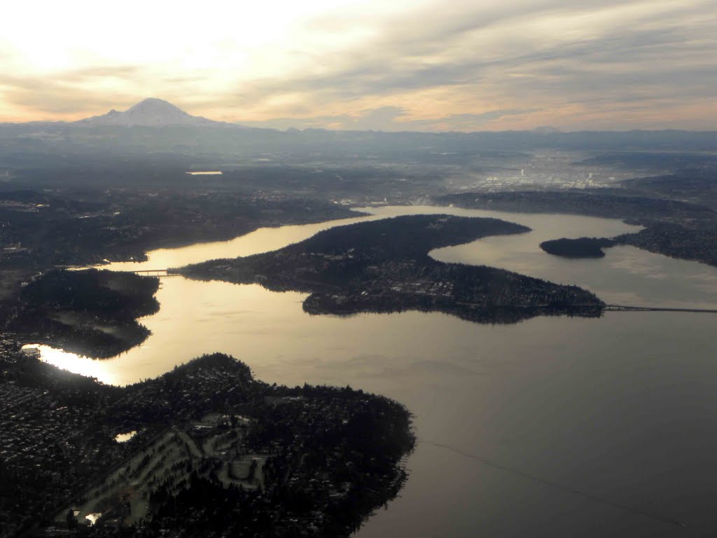Lake Washington and Mt. Rainier
