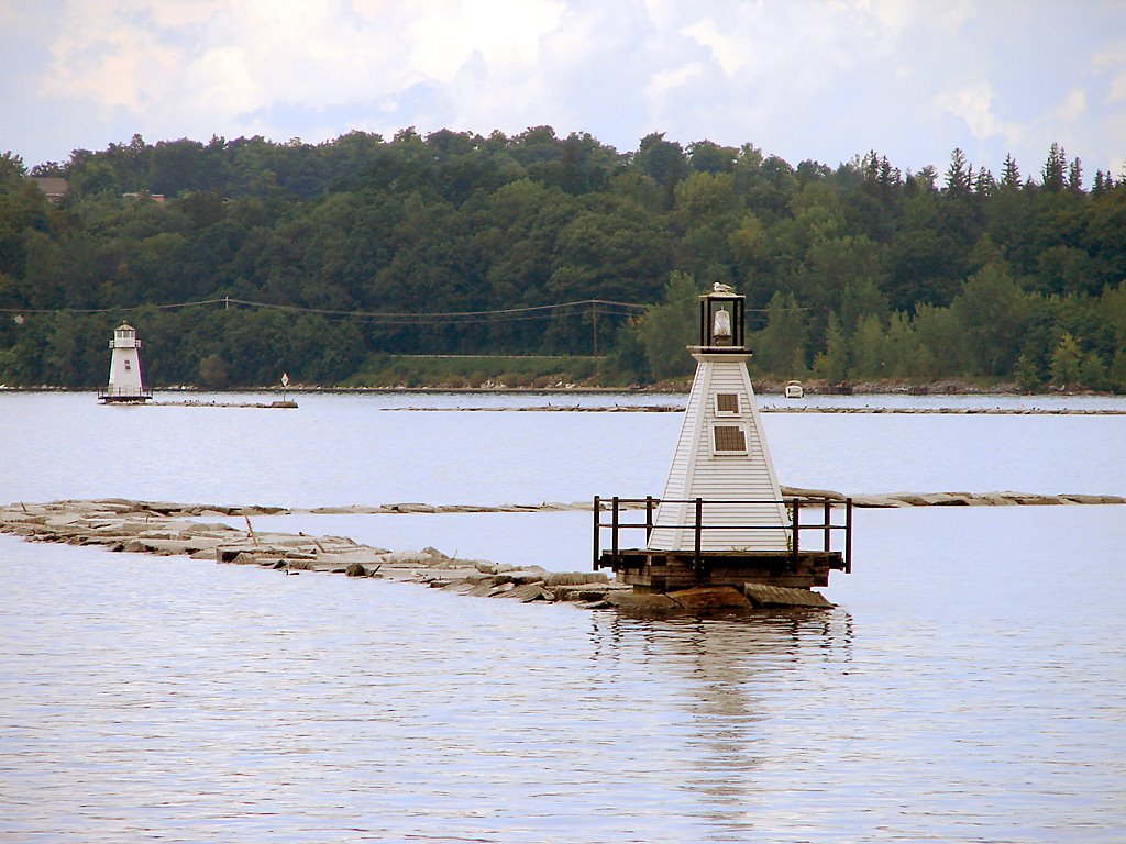 South and North breakwater lighthouses, Burlington Bay, Lake Champlain
