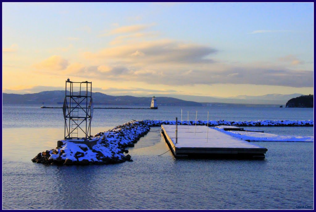 Lighthouse in Champlain Lake