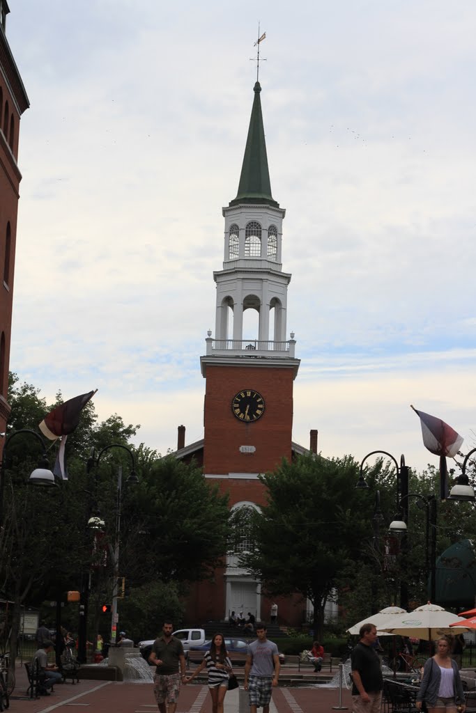Unitarian Church at the end of Church Street, Burlington VT