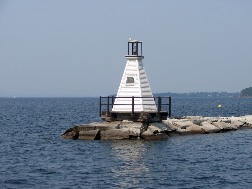 South Light and the Burlington Breakwater, Lake Champlain