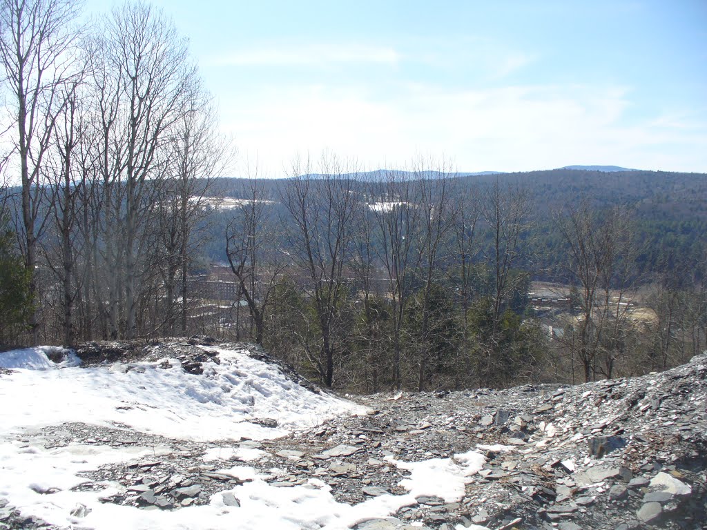 View over Norwich campus skyline (taken from ald slate quarries)