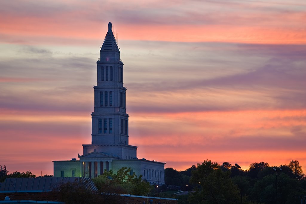 Alexandria Sunset with Masonic Temple