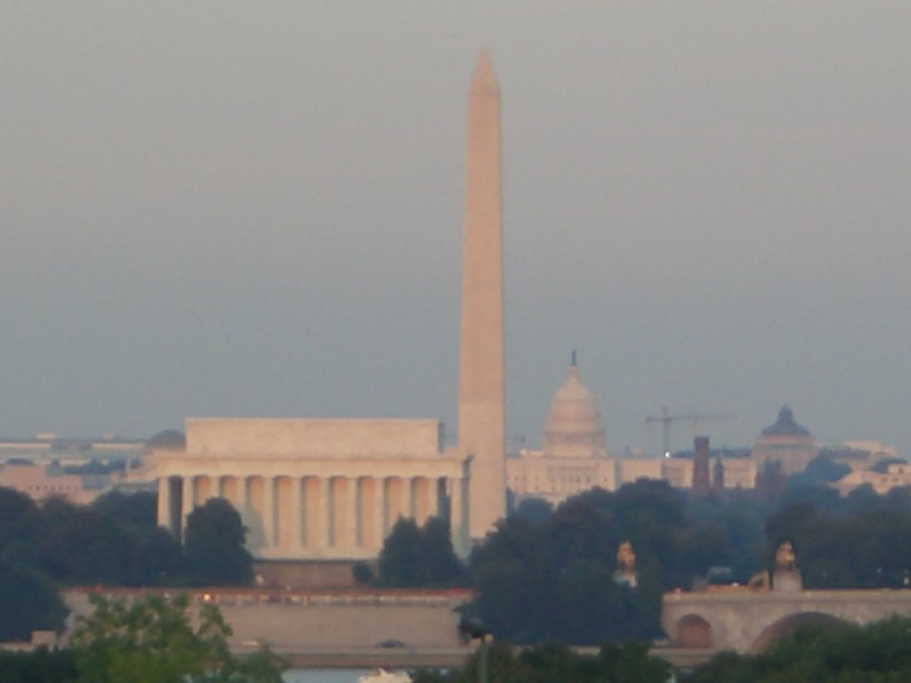 Lincoln Memorial, Washington Monument and Capitol