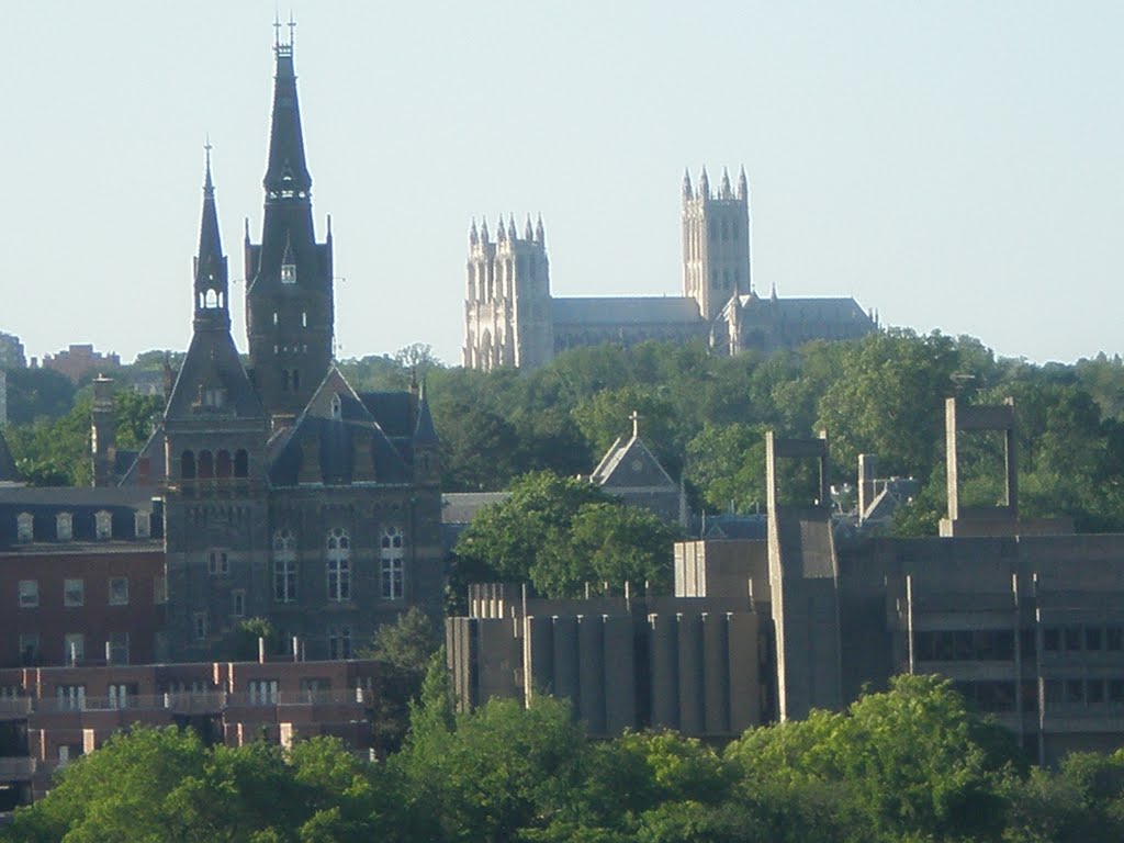 Georgetown and cathedral spires