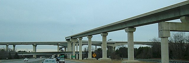 Crazy multistory overpass I 95 and Rt 150