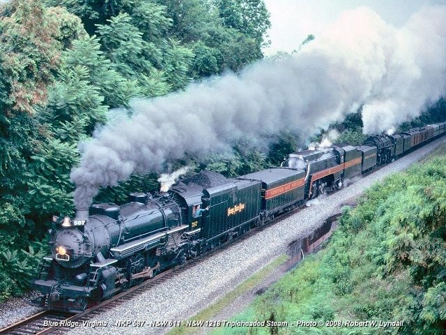 NKP 587 + N&W 611 & 1218 - Blue Ridge, VA