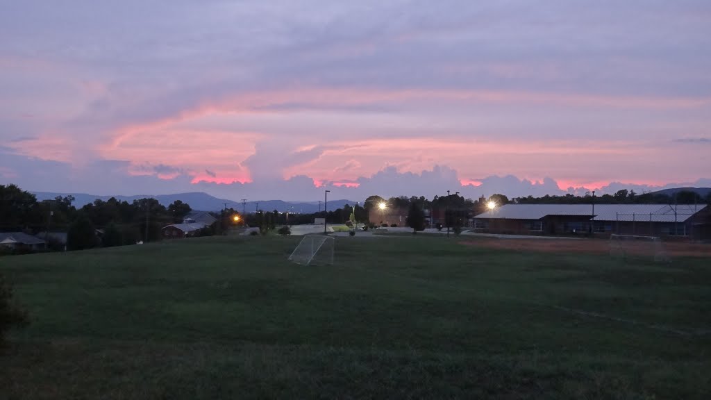 sunset from school