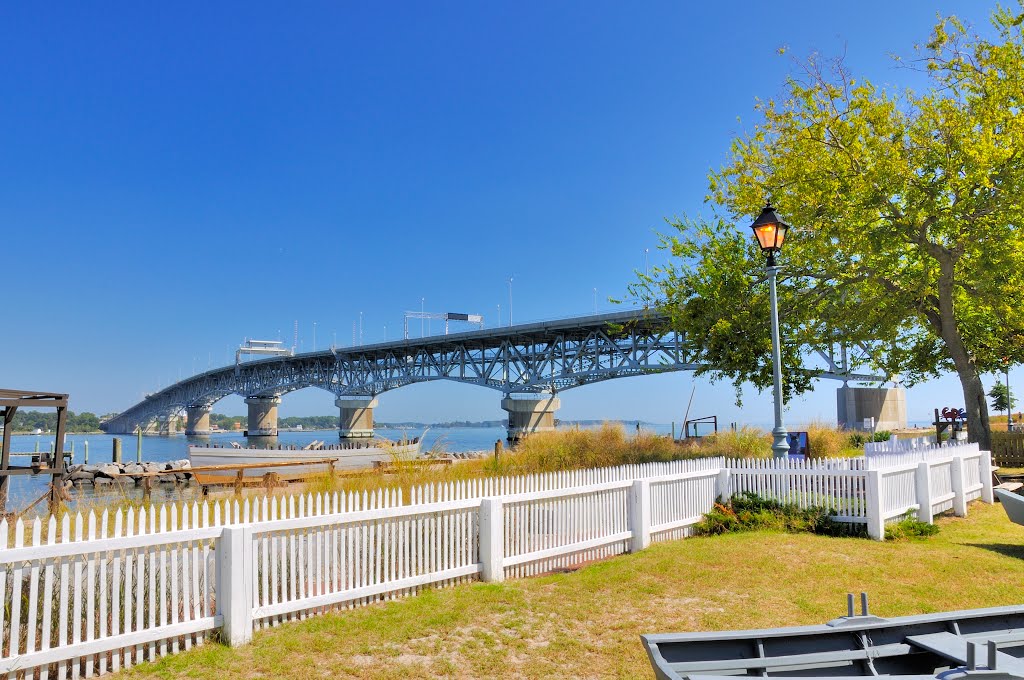 VIRGINIA: YORK COUNTY: YORKTOWN: George Preston Coleman Memorial Bridge as seen from Watermens Museum, 309 Water Street