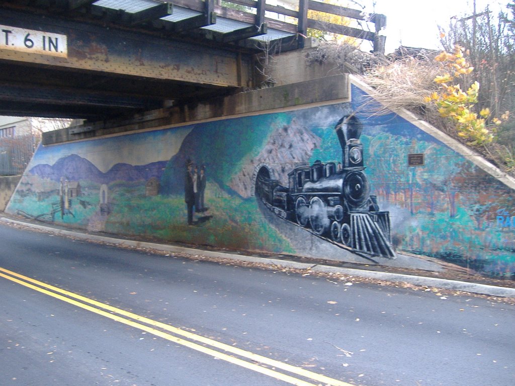 Railroad bridge over Crozet Ave in Crozet, Virginia
