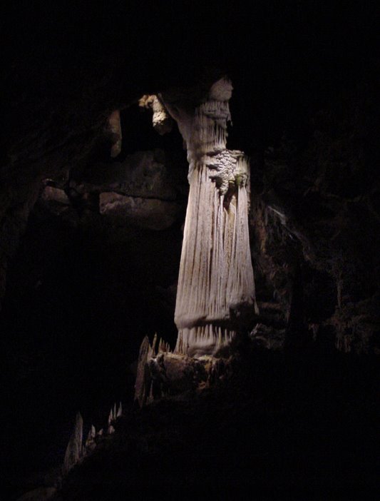 Ghostly Stalactite in Luray Caverns